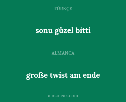 sonu güzel bitti - große twist am ende