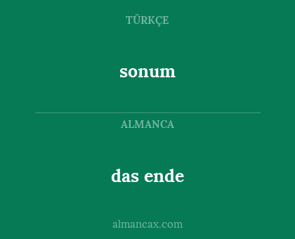 das ende - sonum