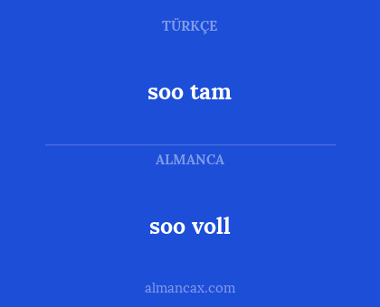 soo voll - soo tam