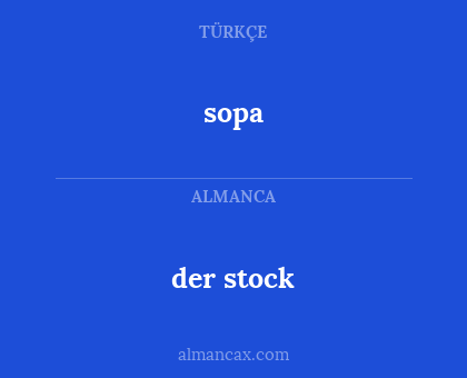sopa - der stock