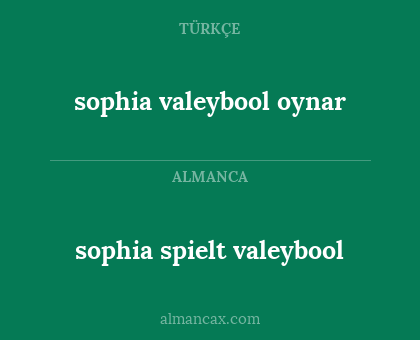 sophia valeybool oynar - sophia spielt valeybool