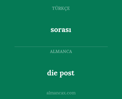 sorası - die post
