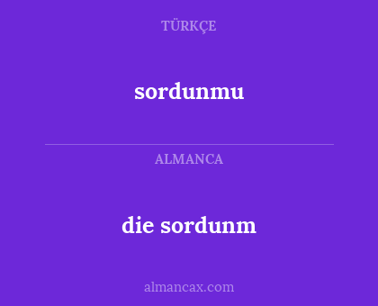 die sordunm - sordunmu
