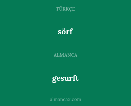 sörf - gesurft