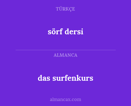 sörf dersi - das surfenkurs