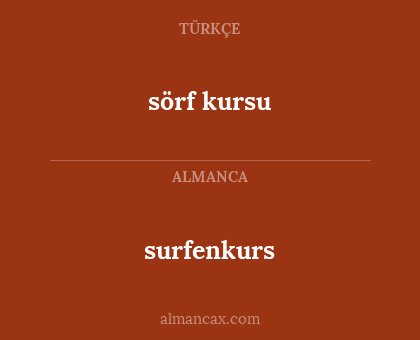 surfenkurs - sörf kursu