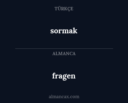 sormak - fragen