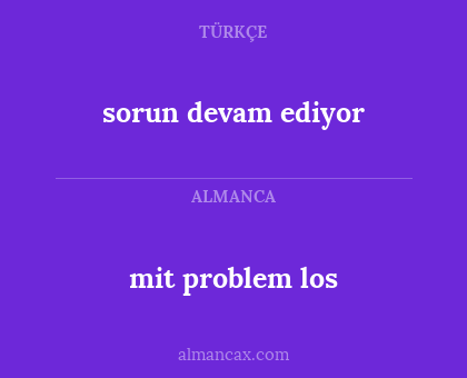 mit problem los - sorun devam ediyor