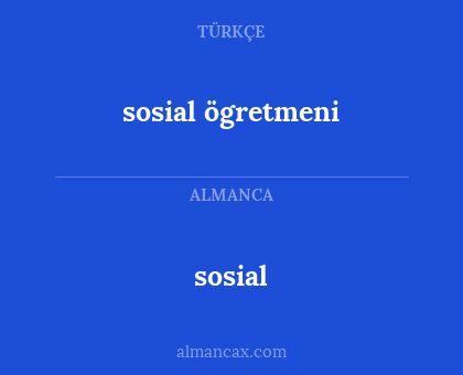 sosial - sosial ögretmeni