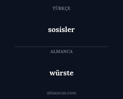 würste - sosisler