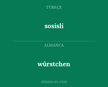 sosisli - würstchen
