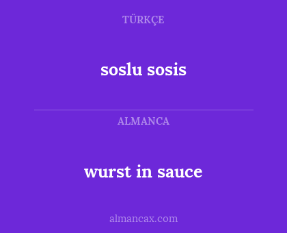 soslu sosis - wurst in sauce