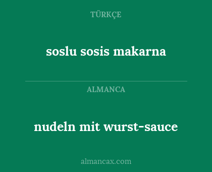 nudeln mit wurst-sauce - soslu sosis makarna