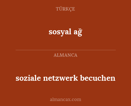 sosyal ağ - soziale netzwerk becuchen