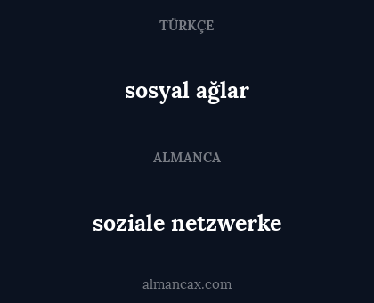 sosyal ağlar - soziale netzwerke
