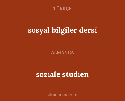 soziale studien - sosyal bilgiler dersi
