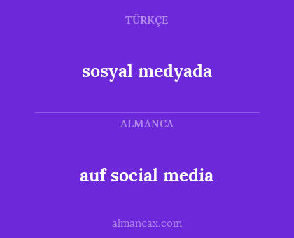 auf social media - sosyal medyada