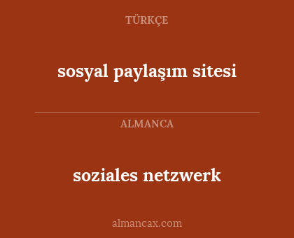 soziales netzwerk - sosyal paylaşım sitesi