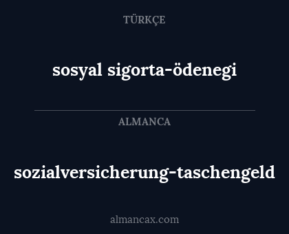 sozialversicherung-taschengeld - sosyal sigorta-ödenegi