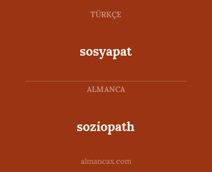 soziopath - sosyapat