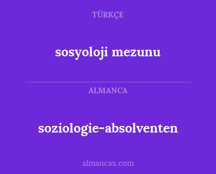 soziologie-absolventen - sosyoloji mezunu