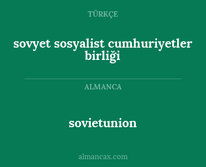 sovietunion - sovyet sosyalist cumhuriyetler birliği