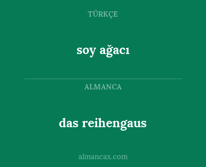 soy ağacı - das reihengaus