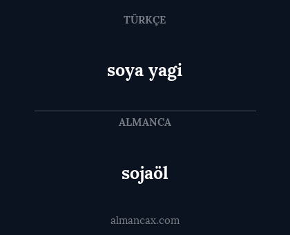 sojaöl - soya yagi