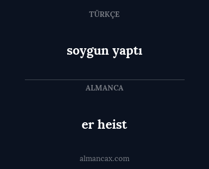 soygun yaptı - er heist