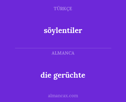 söylentiler - die gerüchte