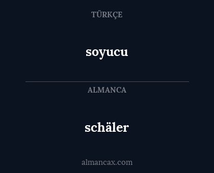 schäler - soyucu