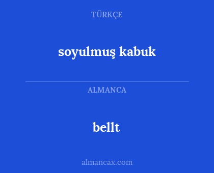 bellt - soyulmuş kabuk