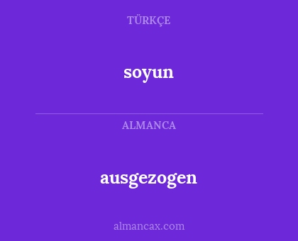 soyun - ausgezogen