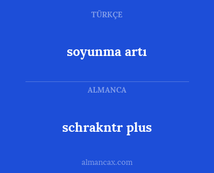 schrakntr plus - soyunma artı