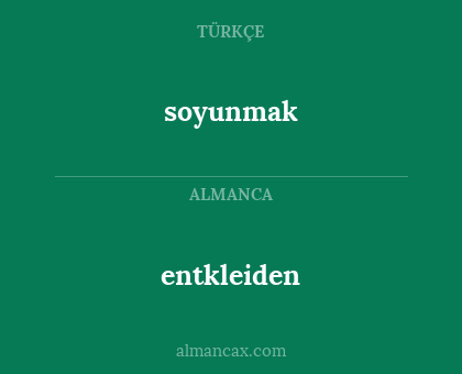 entkleiden - soyunmak