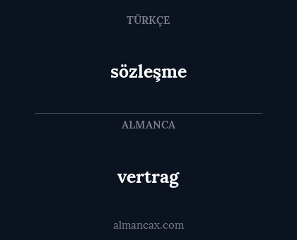 sözleşme - vertrag