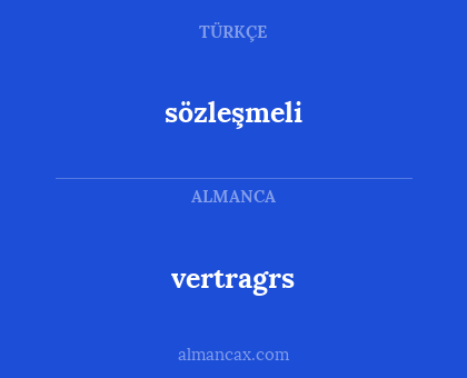 vertragrs - sözleşmeli