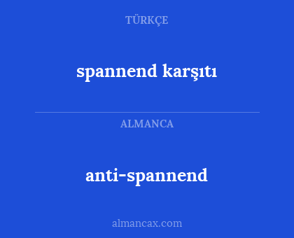spannend karşıtı - anti-spannend