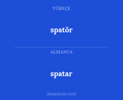 spatar - spatör