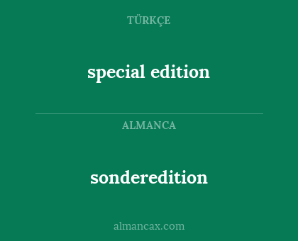 sonderedition - special edition