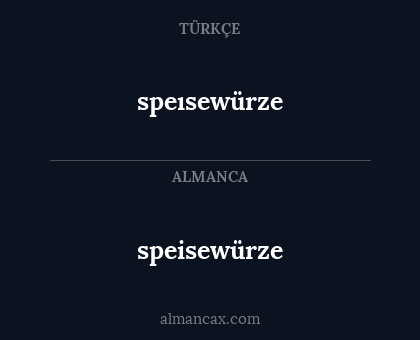 speisewürze - speısewürze