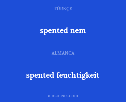 spented nem - spented feuchtigkeit