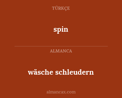 wäsche schleudern - spin
