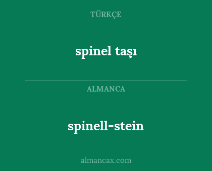 spinel taşı - spinell-stein