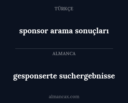 gesponserte suchergebnisse - sponsor arama sonuçları