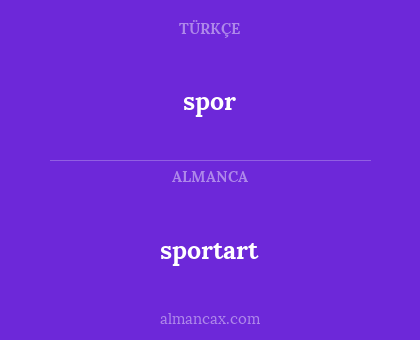 spor - sportart