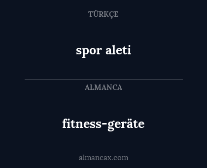 fitness-geräte - spor aleti