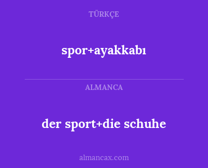 spor+ayakkabı - der sport+die schuhe