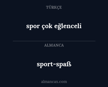 spor çok eğlenceli - sport-spaß
