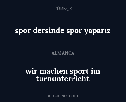 spor dersinde spor yaparız - wir machen sport im turnunterricht